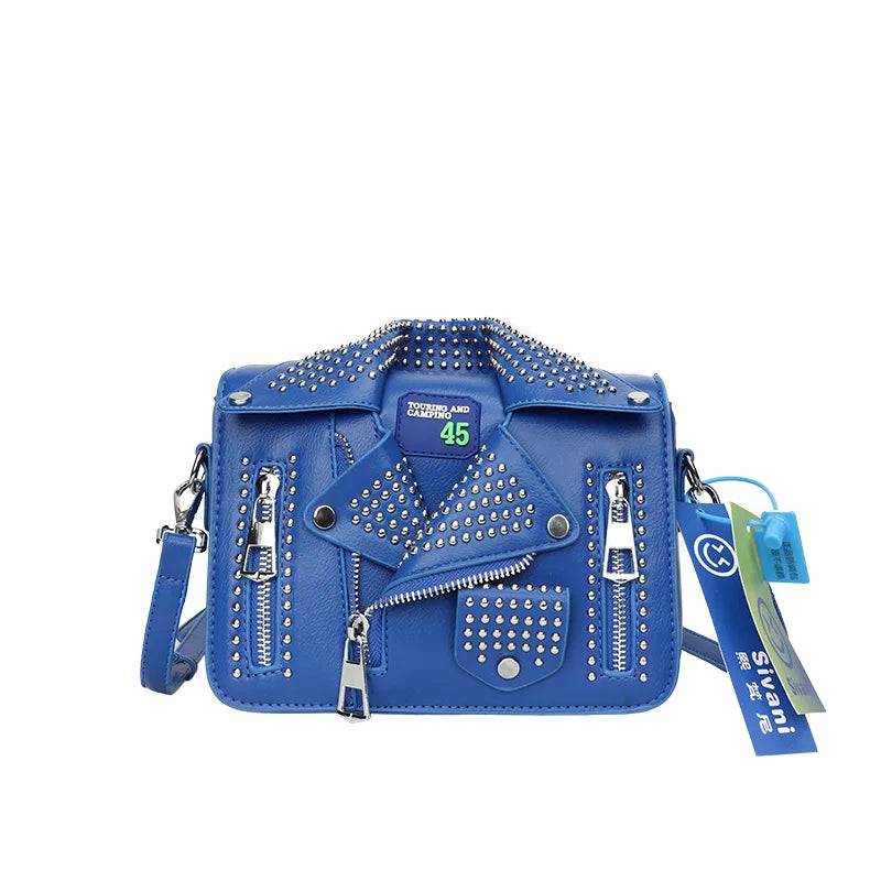 Purse - Rivet Design Jacket Shape Women's Bags