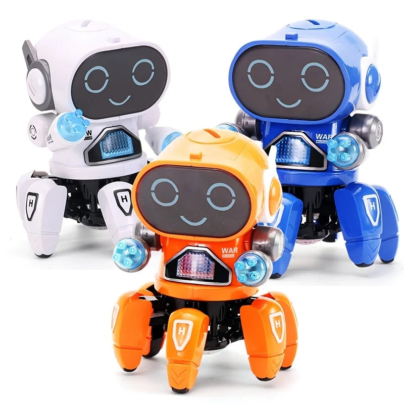 Toy - Cute 6-Claw LED Light Musical Dancing Robot