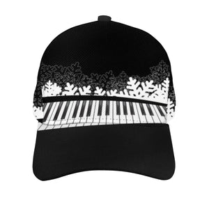 Abstract Piano Keys With Musical Notes Caps