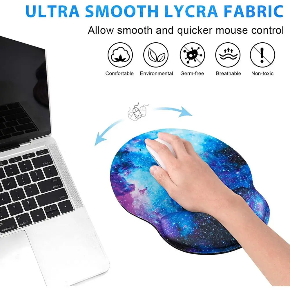 Mouse Pad - Silicone Ergonomic Hand Support Non Slip Gaming Mouse Pad