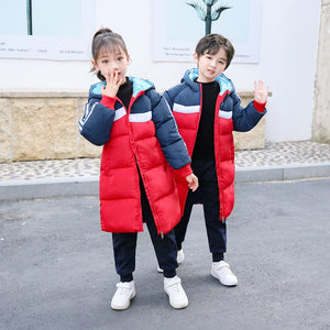 Coat - Red Girls or Boy  Warm Long Puffer Jackets