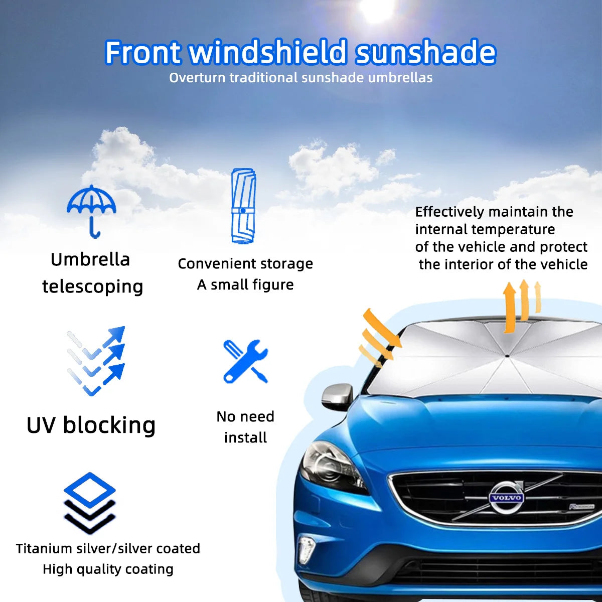 Interior Windshield Protection Front Windscreen Cover