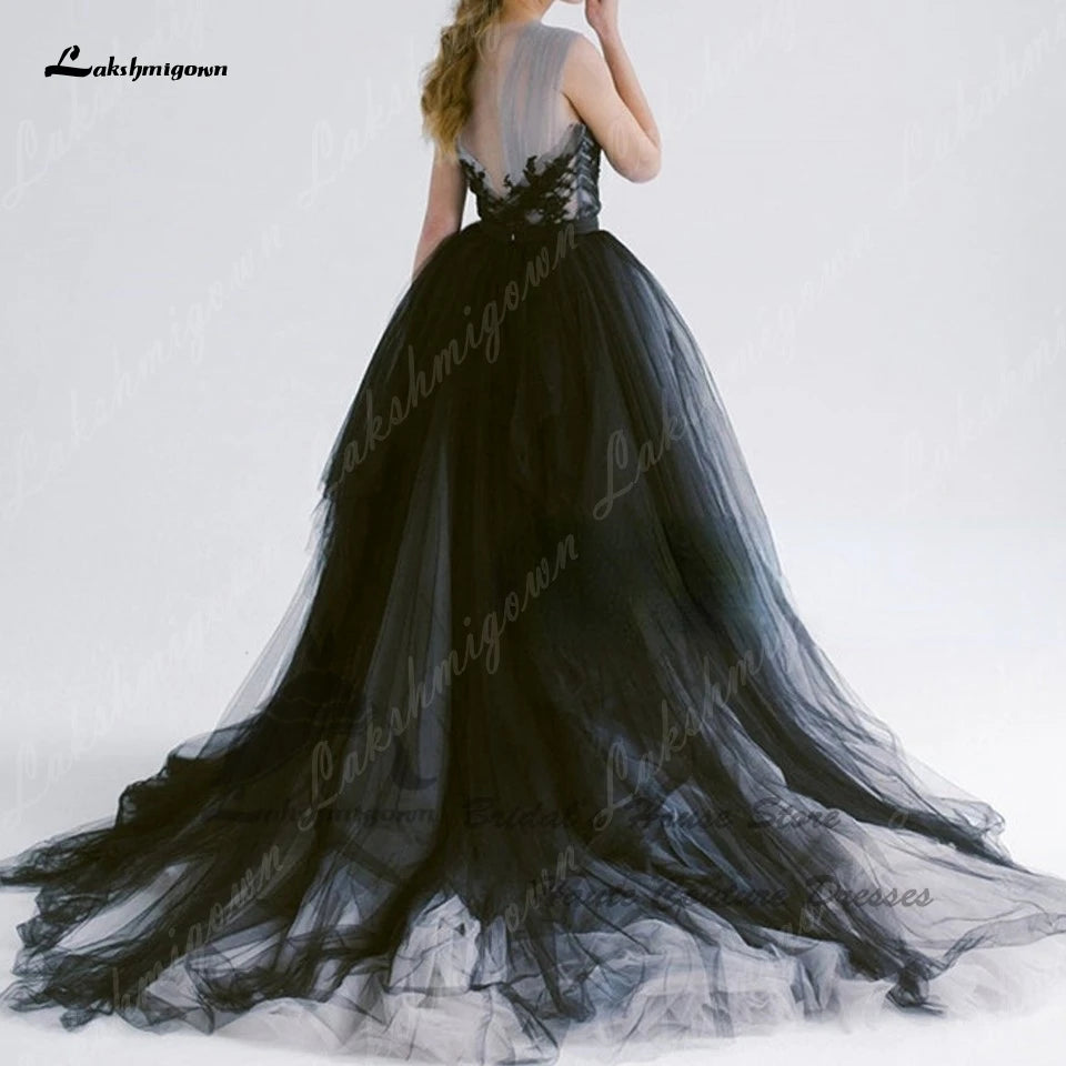 Wedding Dress - Black And White Gothic Wedding Dress