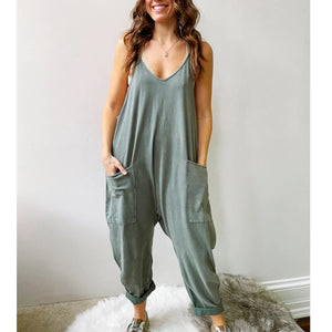 Romper - Casual Loose Jumpsuits with Spaghetti Straps