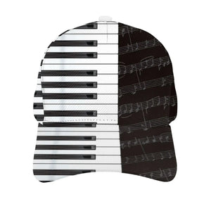 Abstract Piano Keys With Musical Notes Caps