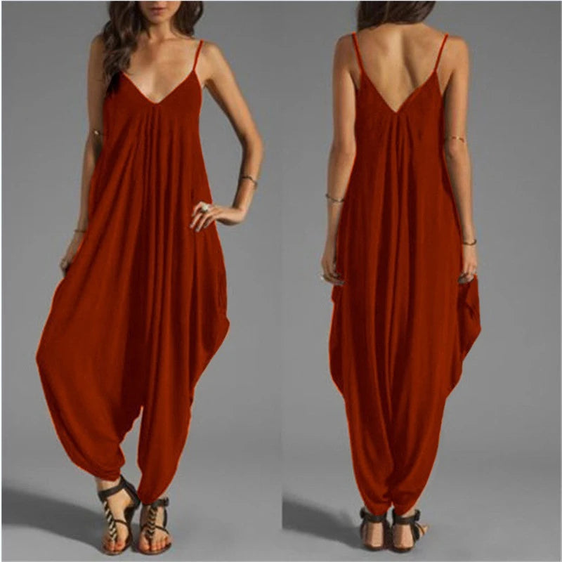 Romper - V-Neck  Sleeveless Jumpsuits