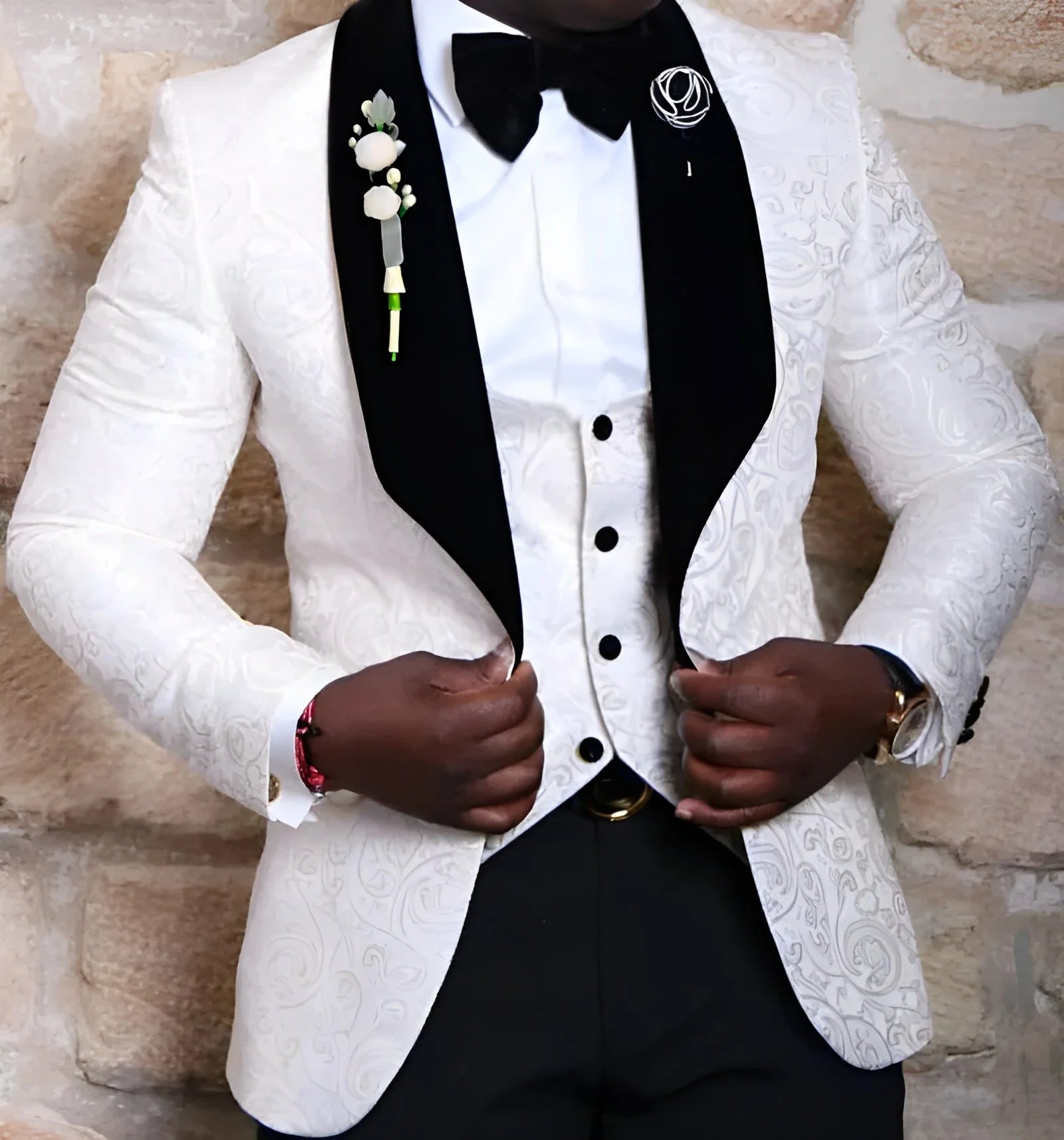 Formal Floral Men's Wedding Suit