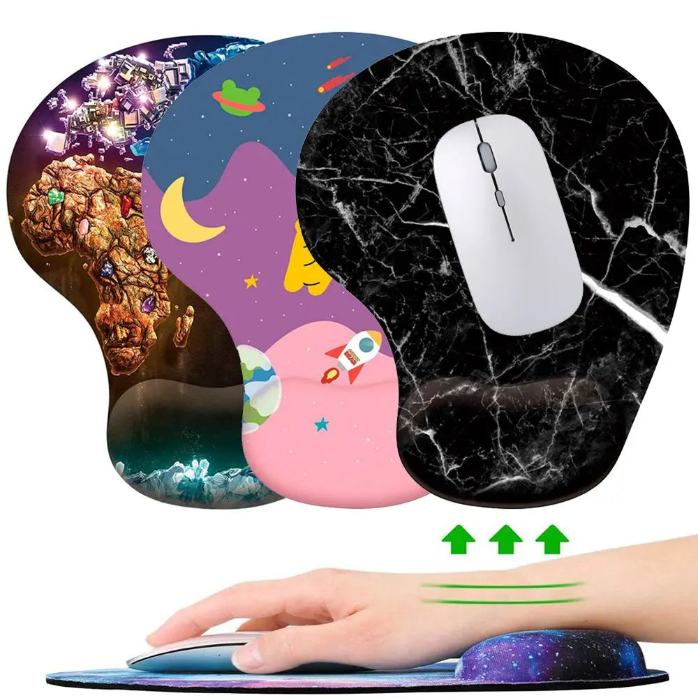 Mouse Pad - Silicone Ergonomic Hand Support Non Slip Gaming Mouse Pad