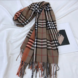 Fashion Plaid Cashmere Scarf