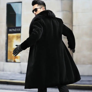 Coat - Fur coat with wide collar