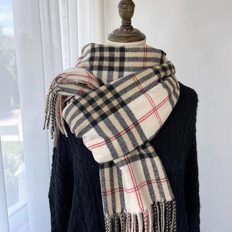 Fashion Plaid Cashmere Scarf