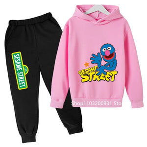 Sesame Street Elmo Cartoon Print Fun Kids Hoodie