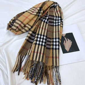 Fashion Plaid Cashmere Scarf