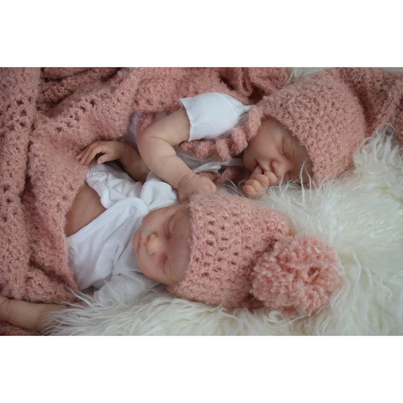 Doll - 45cm Reborn Doll TWIN A/B Full Body Vinyl