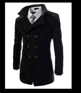 Autumn Long Wool  Men Fashion Coat