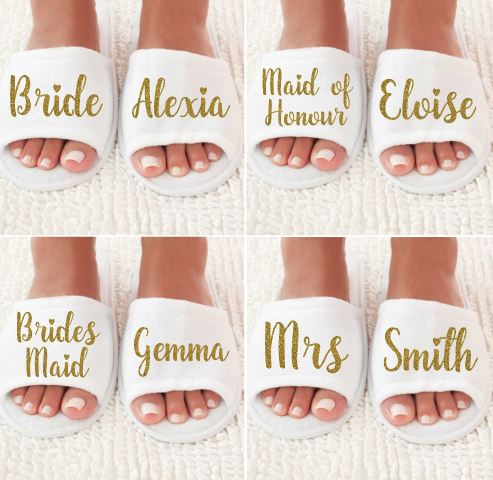 Slippers - Personalized Wedding Slippers