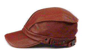 Winter Real Cow Skin Men Casual Solid Hats