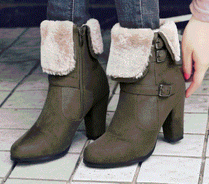 Plush Women Warm Ankle Boots