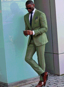 Suit - Green Linen 2 Suit Style For Man (jacket+pant)