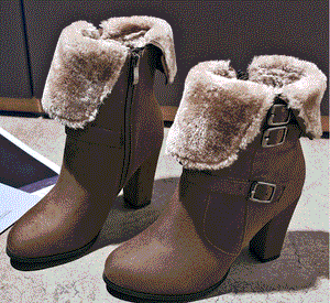 Plush Women Warm Ankle Boots