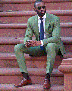 Suit - Green Linen 2 Suit Style For Man (jacket+pant)