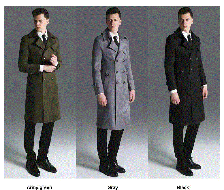 Fall/Winter Long Suede Trench for a Man