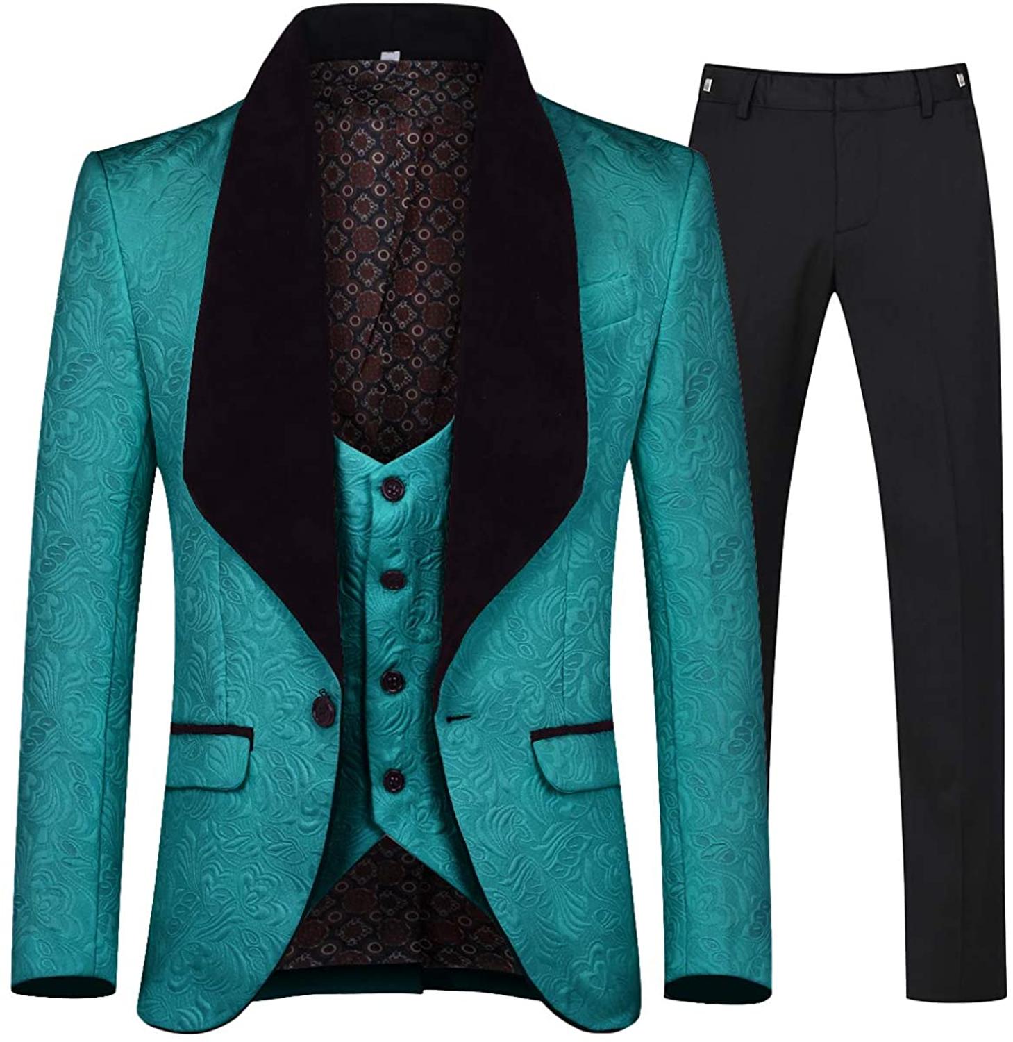 Teal Green Men's Suits