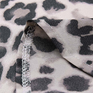 Oversized  Fashion High Low Leopard Blouse