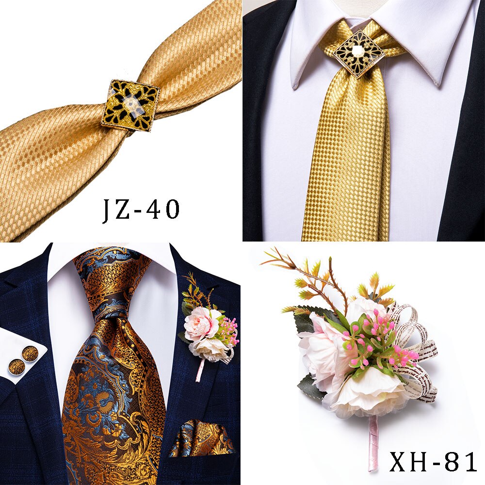 Silk Men Tie Floral Red Blue Neckties