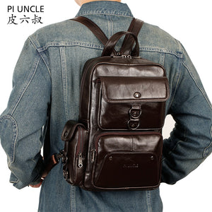 Luxury Brand Genuine Leather Backpack