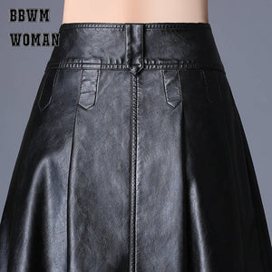 Leather Plus Size Skirt