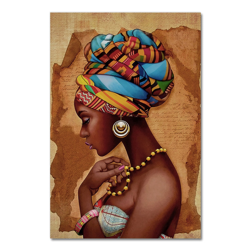 Painting - African Art Woman Painting