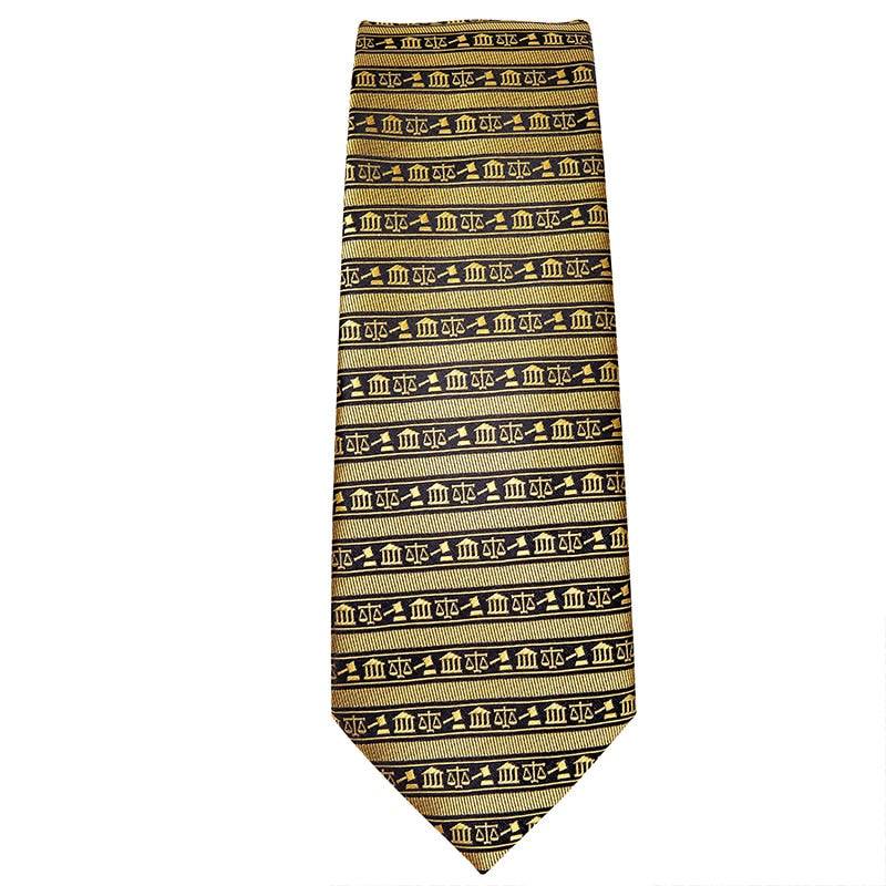 Gold Paisley Men Silk Necktie Fashion