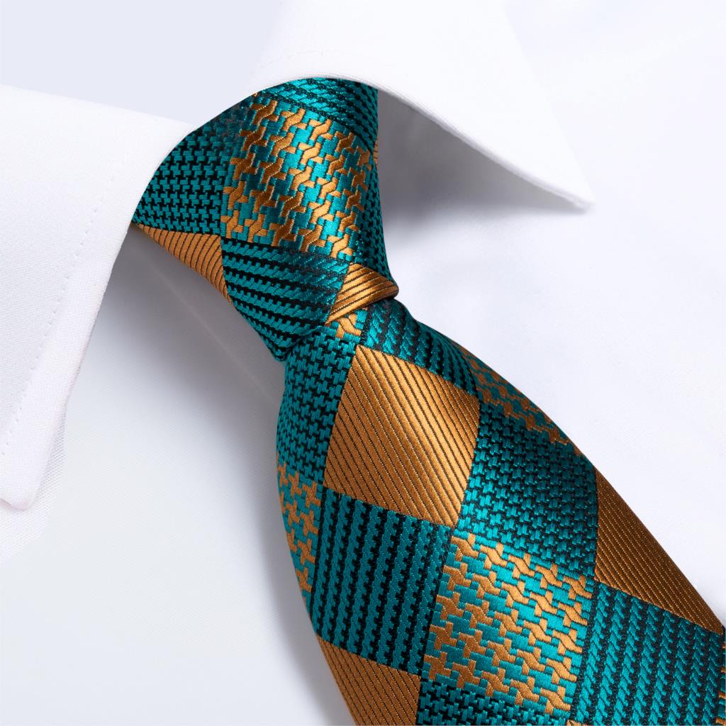 Tie -  Novelty Design Silk Teal Green Paisley Tie