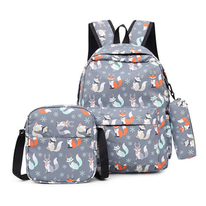 3pcs/set high school bags