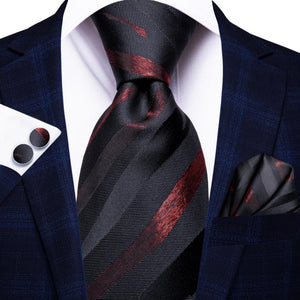 Silk Men Tie Floral Red Blue Neckties