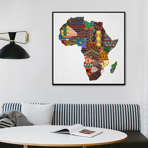 Posting- Map of Africa Painting