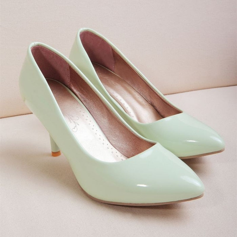 Plain Med Heel Shoe