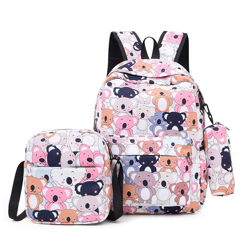 3pcs/set high school bags