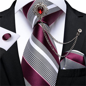 Red Fashion 8cm Men's Silk Tie