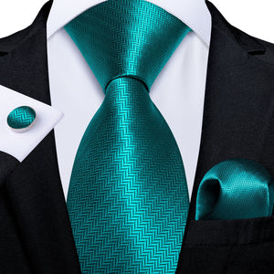 Tie -  Novelty Design Silk Teal Green Paisley Tie