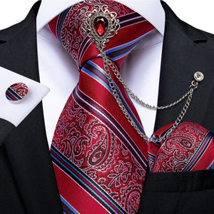 Red Fashion 8cm Men's Silk Tie