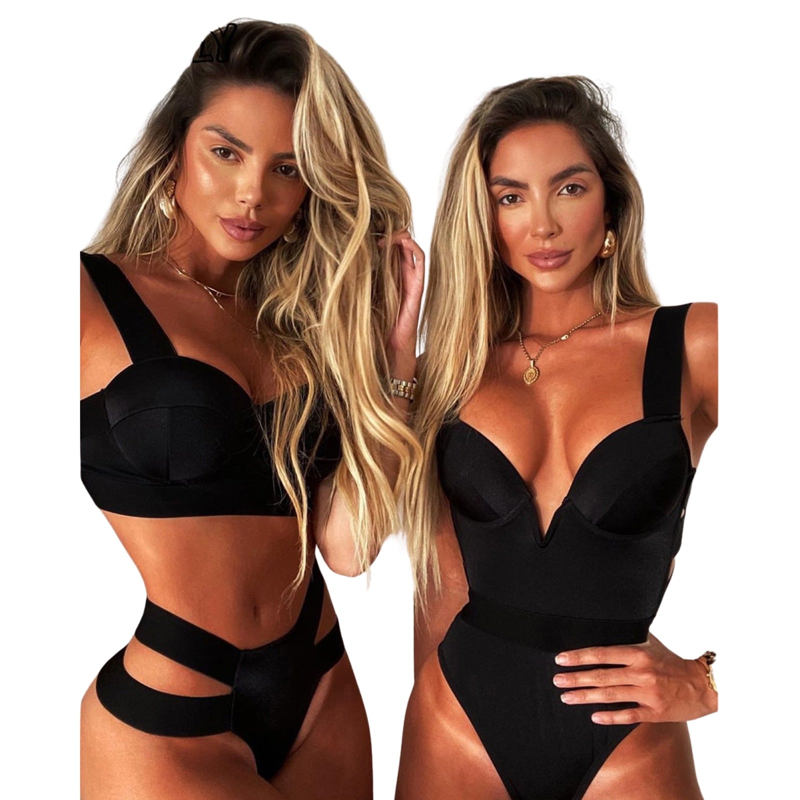 Bikini Sets Black Push Up Swimsuit