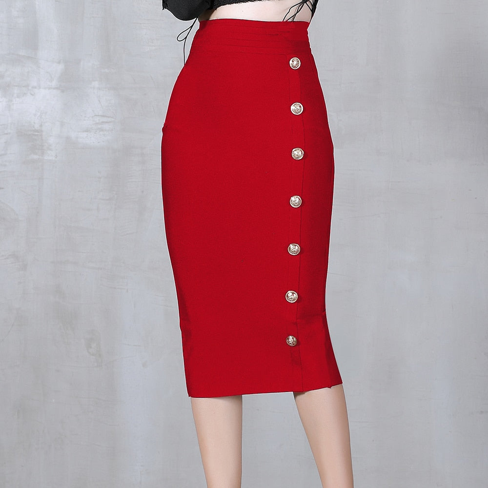 Skirt - Elegant Midi Pencil Skirt