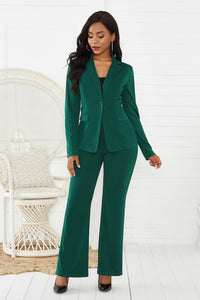 Two piece set long sleeve pant suit