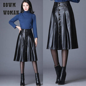 Leather Plus Size Skirt