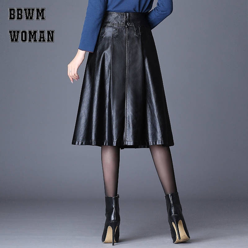 Leather Plus Size Skirt