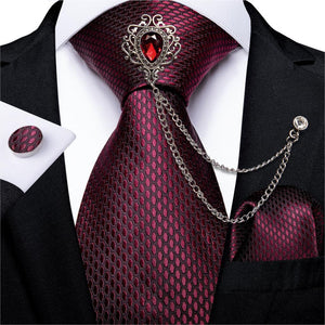 Red Fashion 8cm Men's Silk Tie