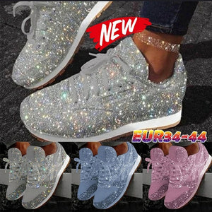 Shoe - Flat Glitter Sneakers