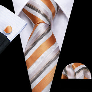 Ties Hanky Cufflinks Silk Set